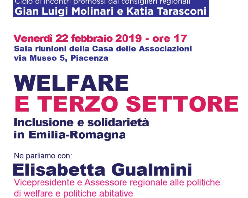 Welfare: “A Piacenza venerdì 22 ore 17, focus su casa, povertà e infanzia”